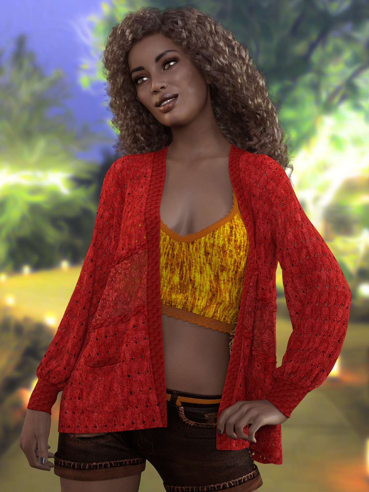 Accent ~ for dforce - Short Cardigan G8 by N/A