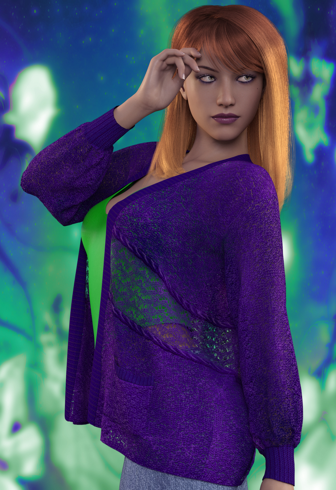 Accent ~ for dforce - Short Cardigan G8 by N/A