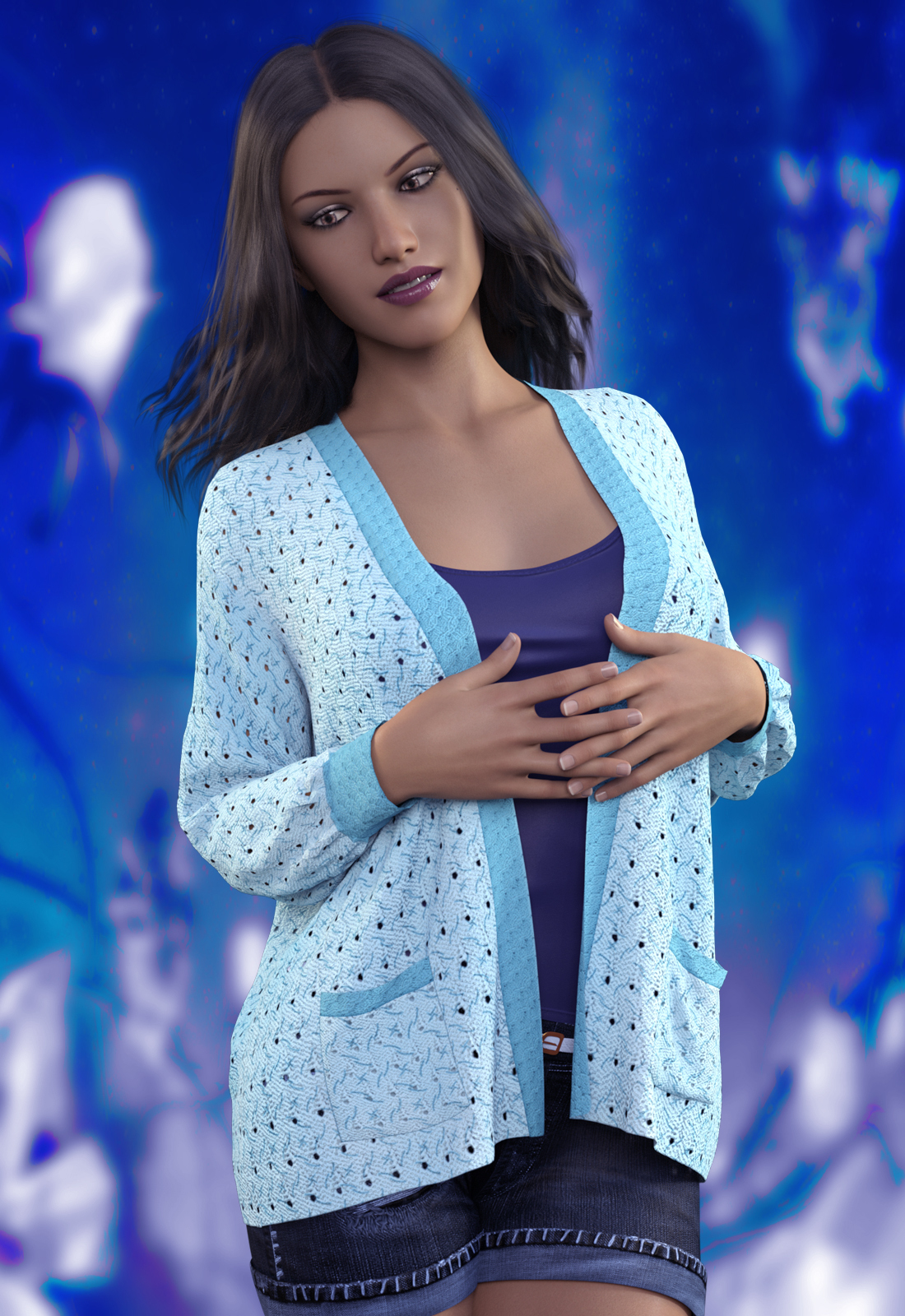 Accent ~ for dforce - Short Cardigan G8 by N/A