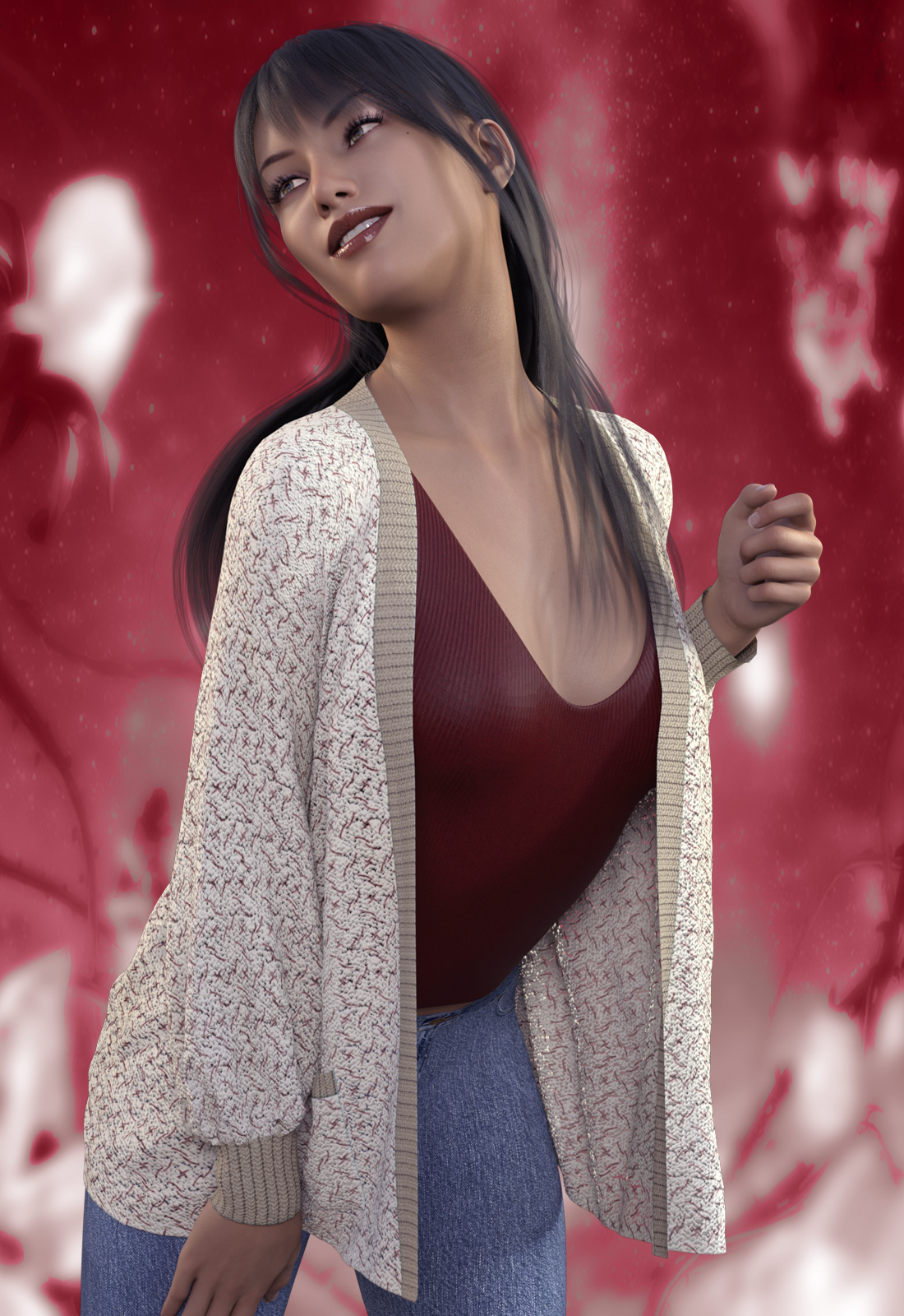 Accent ~ for dforce - Short Cardigan G8 by N/A