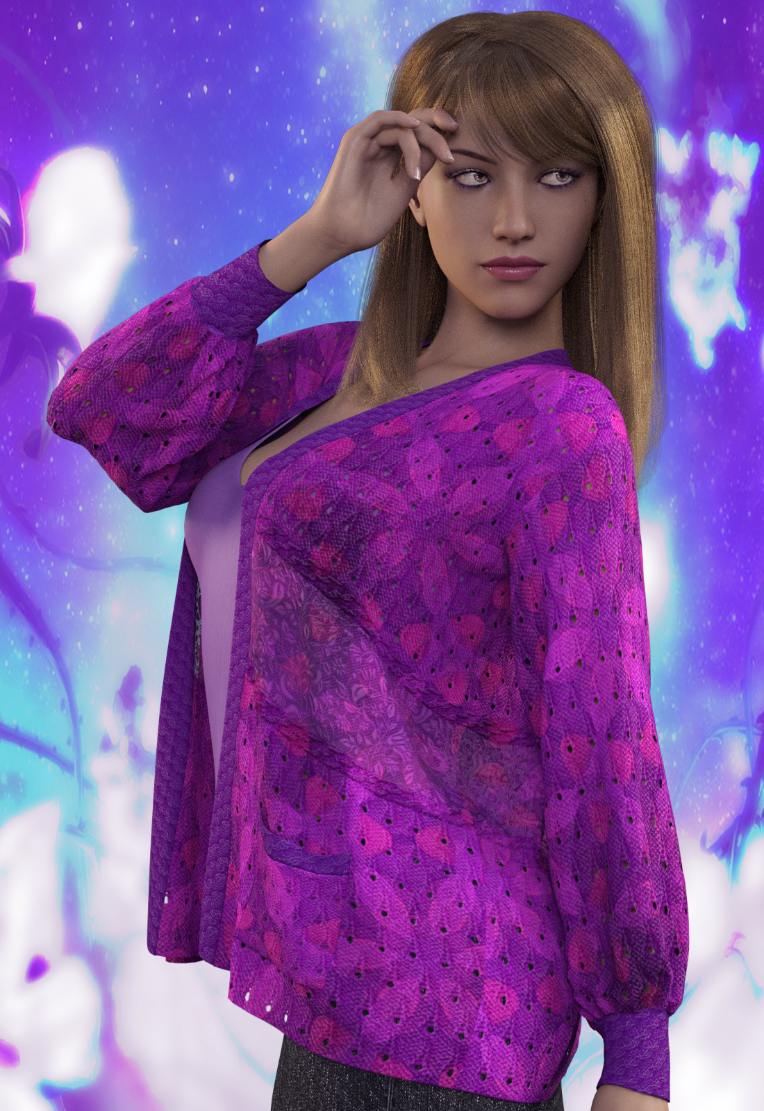 Accent ~ for dforce - Short Cardigan G8 by N/A