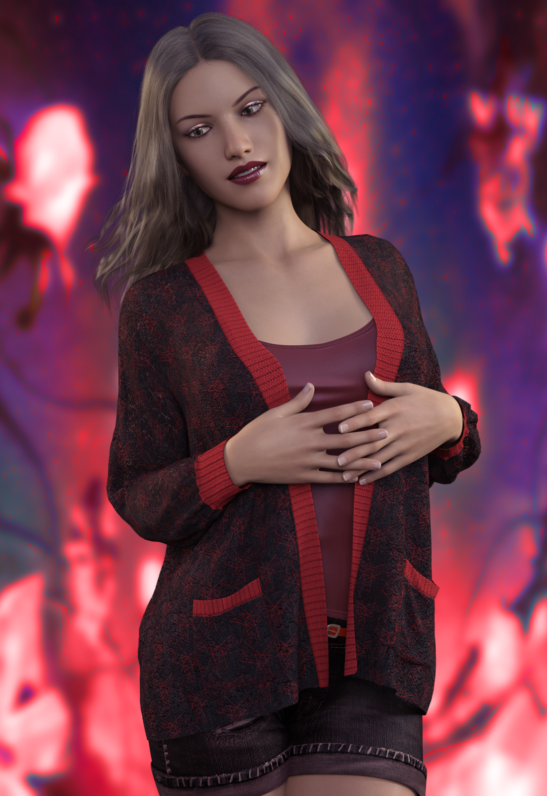 Accent ~ for dforce - Short Cardigan G8 by N/A