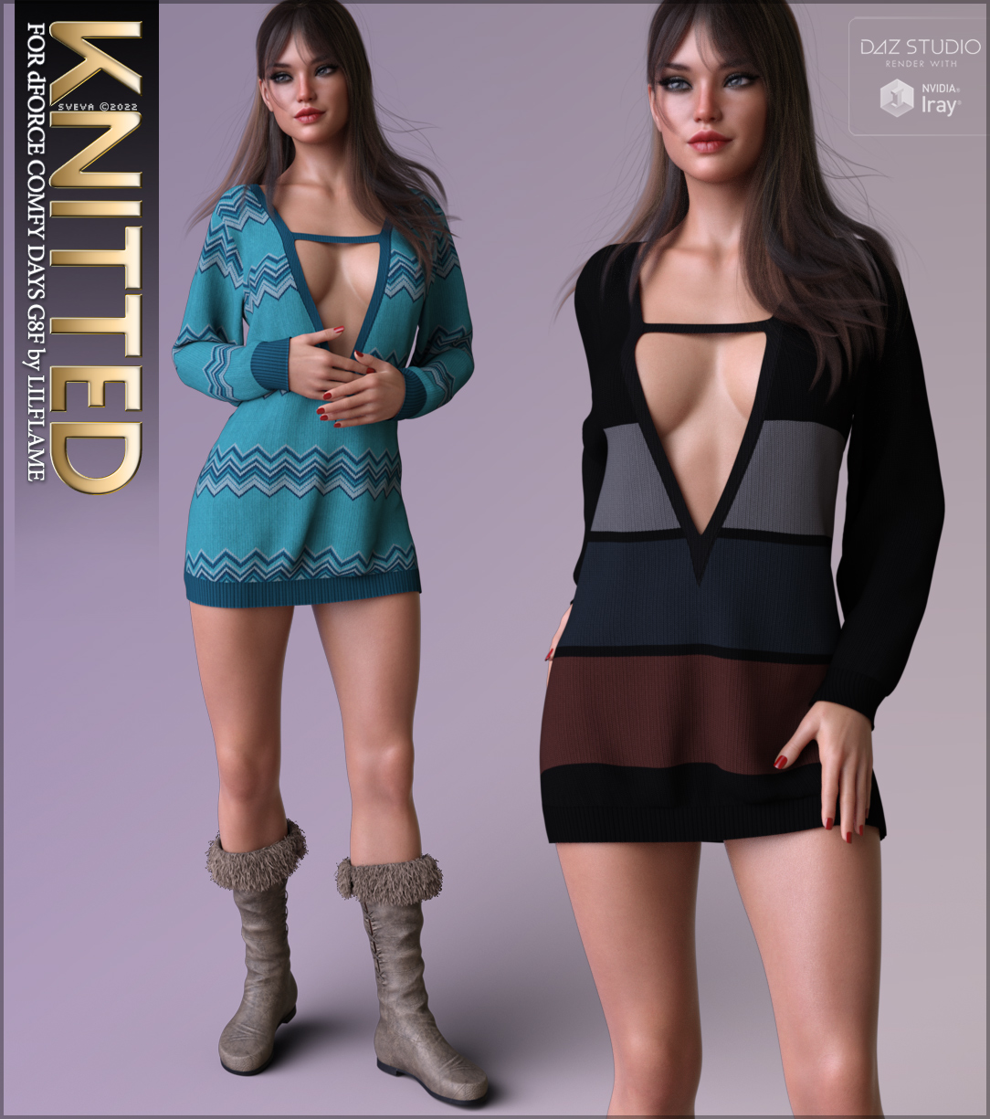 Knitted Textures for dForce Comfy Days G8F by N/A