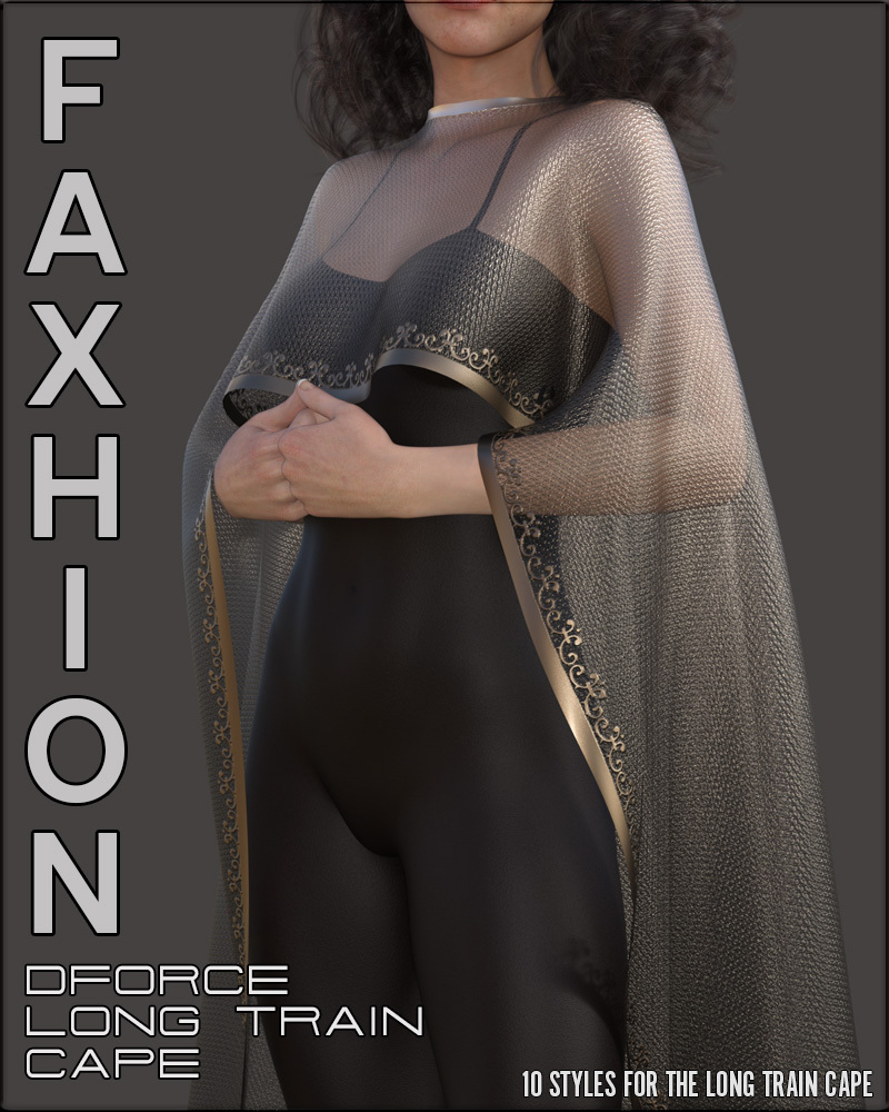 Faxhion - dForce Long Train Cape by N/A