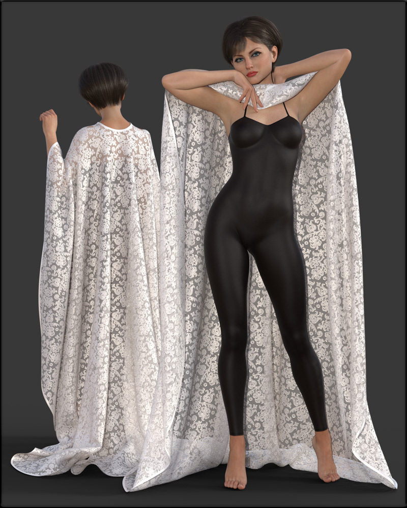 Faxhion - dForce Long Train Cape by N/A