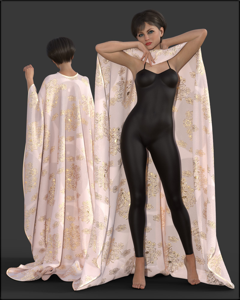 Faxhion - dForce Long Train Cape by N/A
