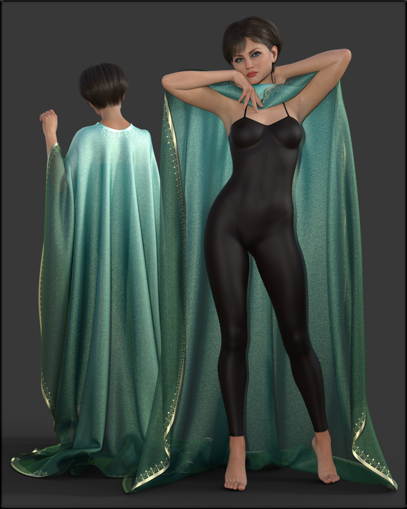 Faxhion - dForce Long Train Cape by N/A