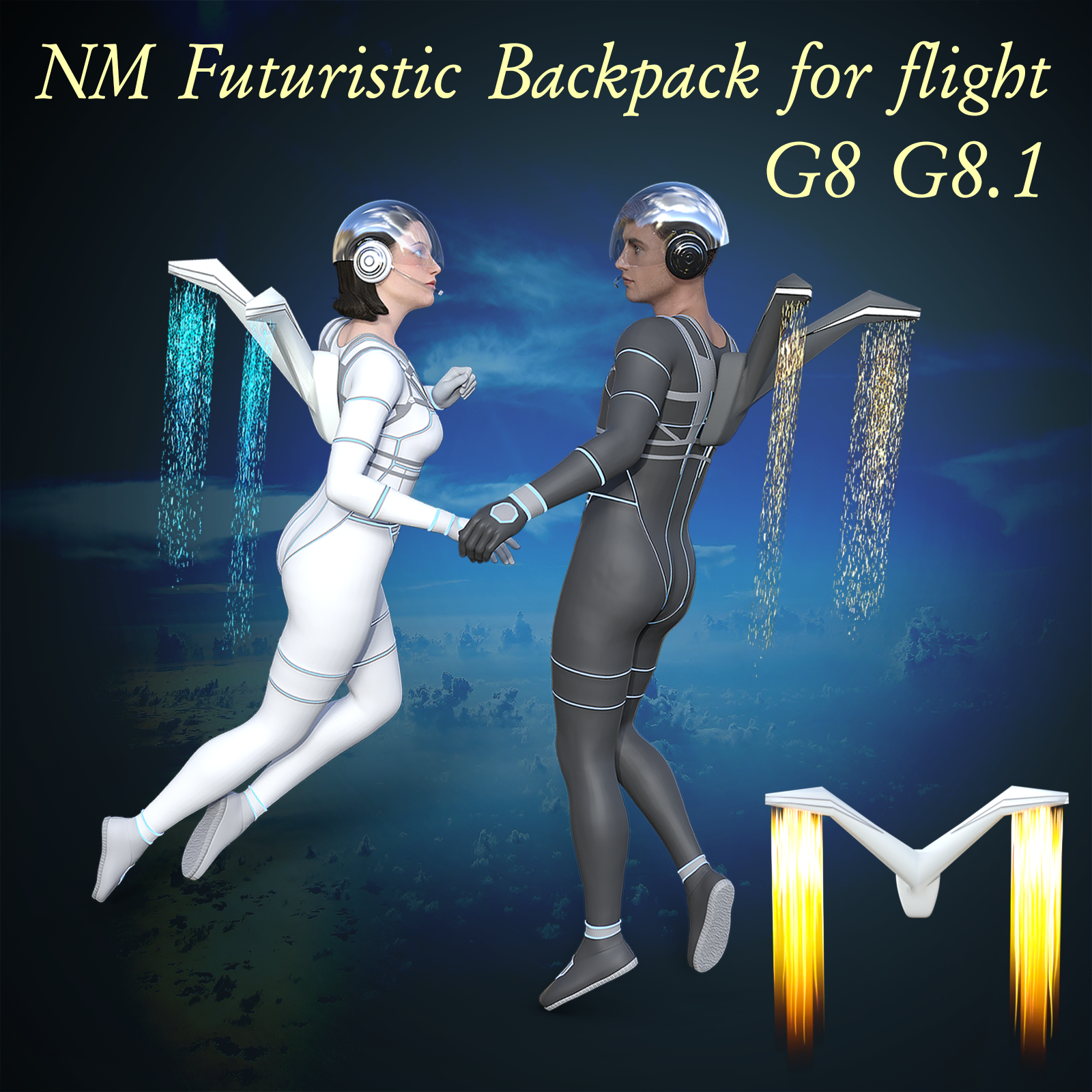NM Futuristic Backpack for flight G8 G8.1 by N/A