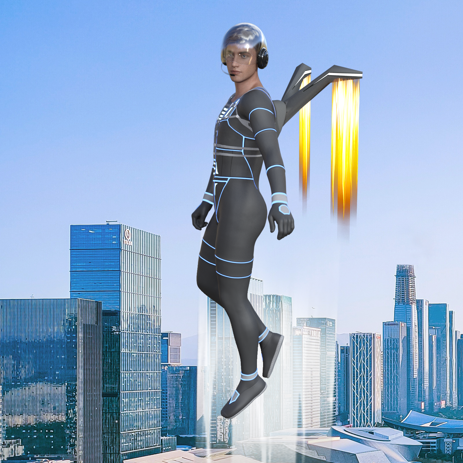 NM Futuristic Backpack for flight G8 G8.1 by N/A