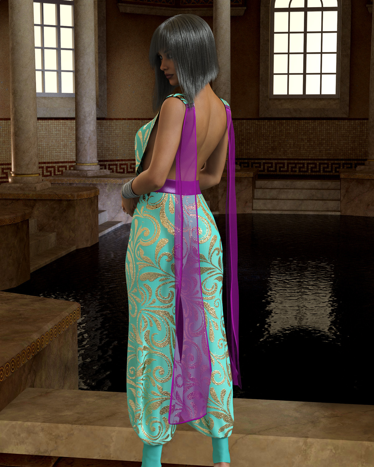 Slither dForce Pantsuit for Genesis 8 Females by N/A