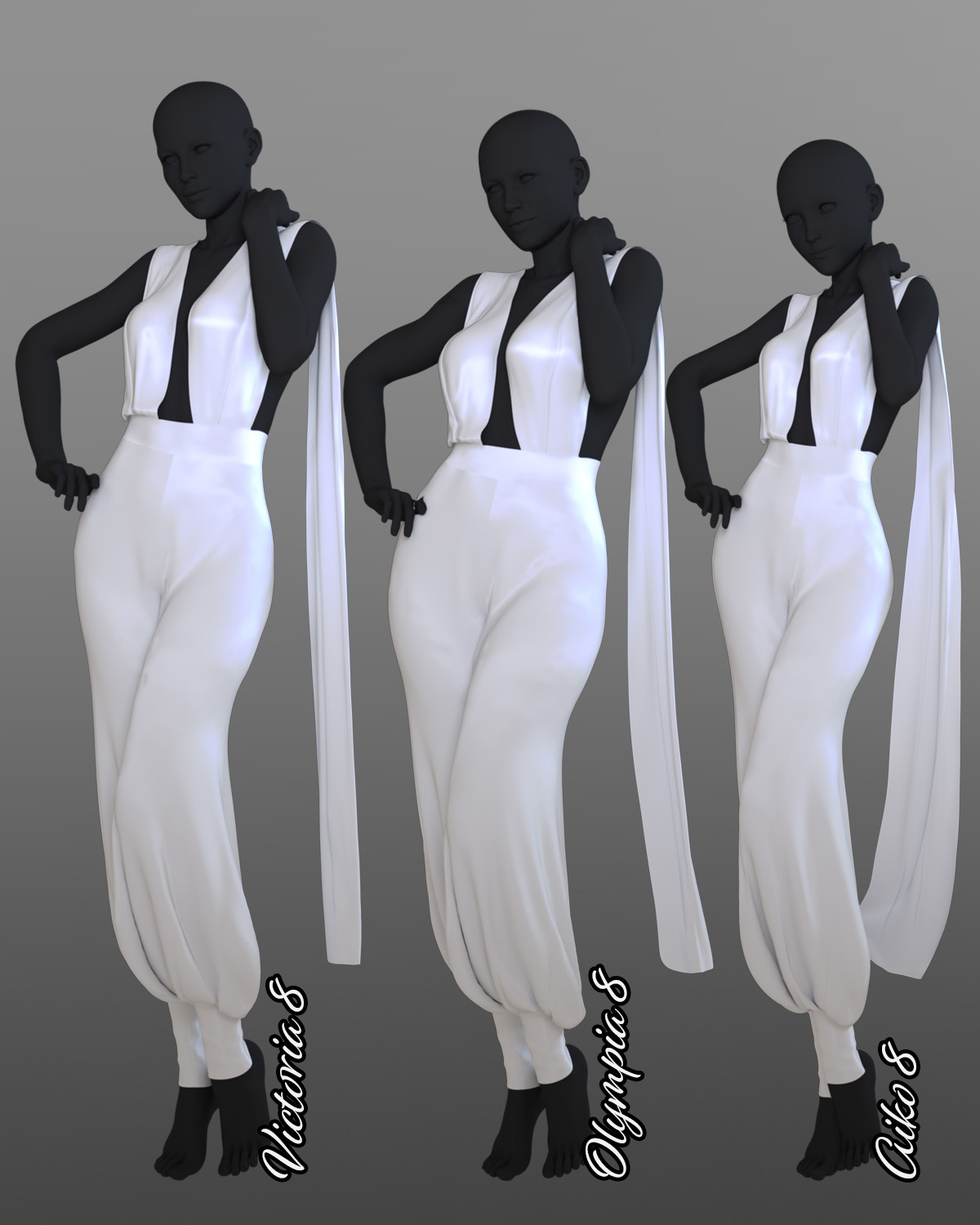 Slither dForce Pantsuit for Genesis 8 Females by N/A