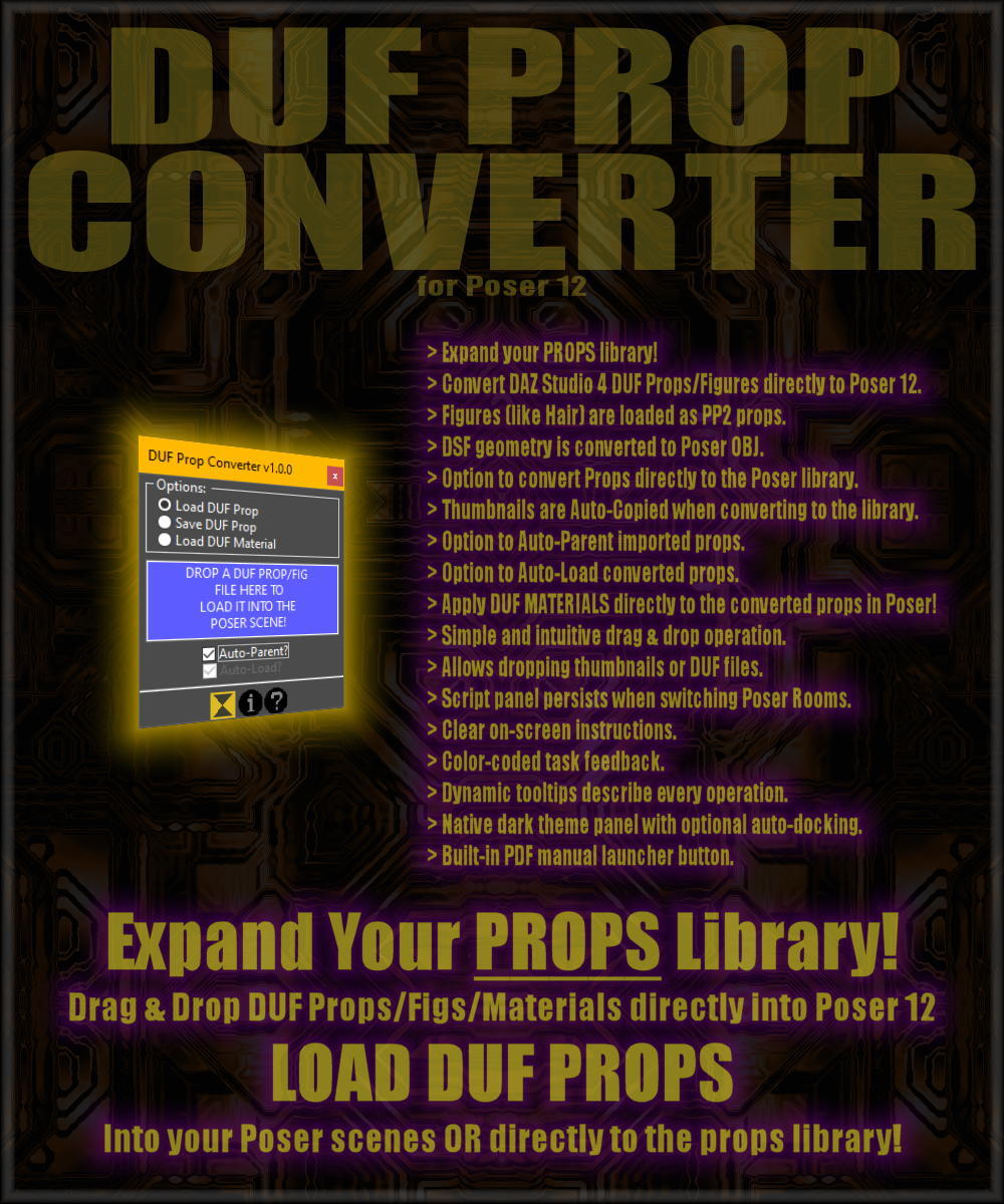 DUF Prop Converter for Poser 12 by N/A