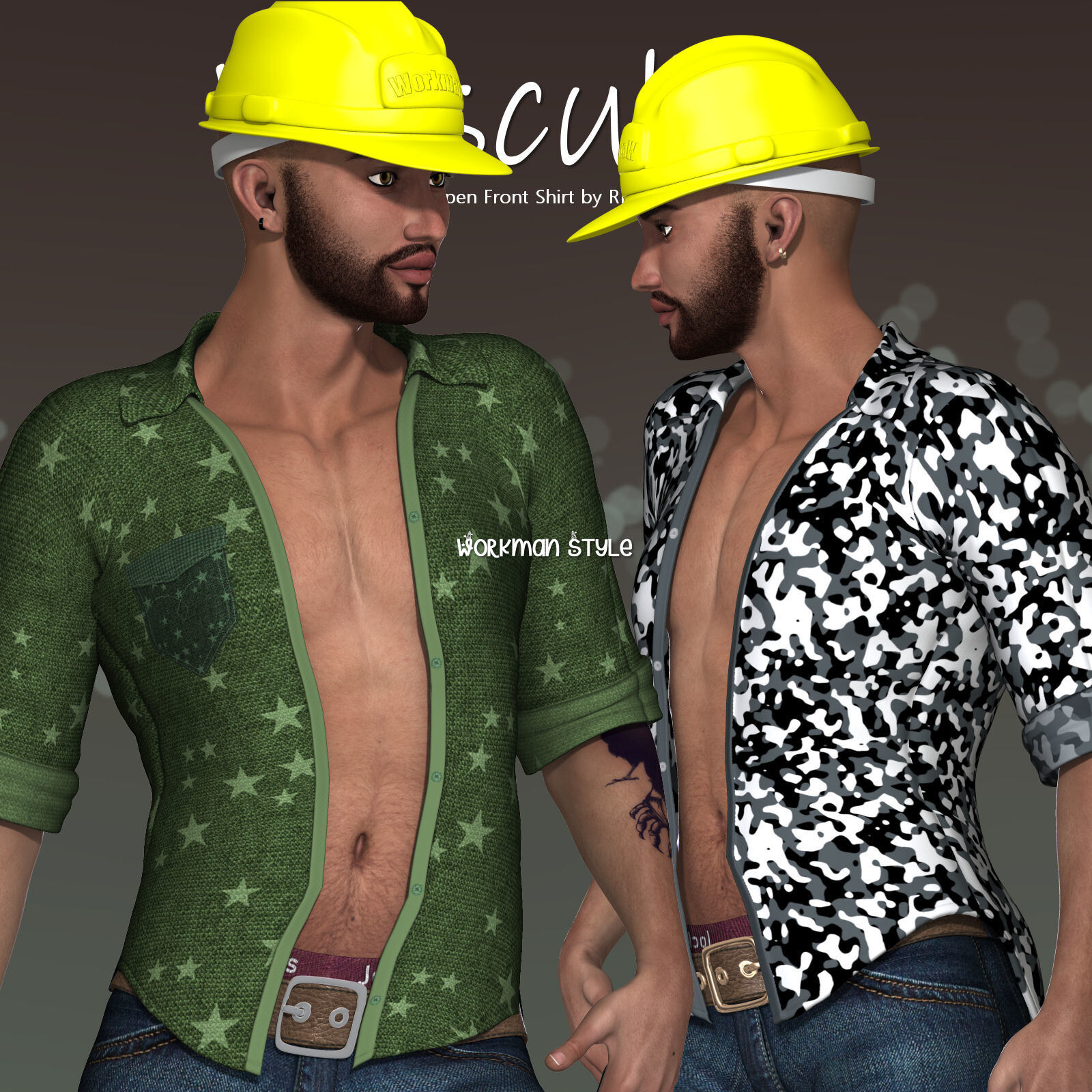 DA-Masculine for L'Homme Open Front Shirt by N/A