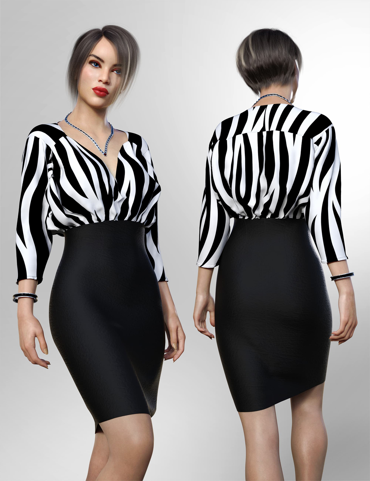 dForce Claudette Outfit for Genesis 8 & 8.1 Females by N/A