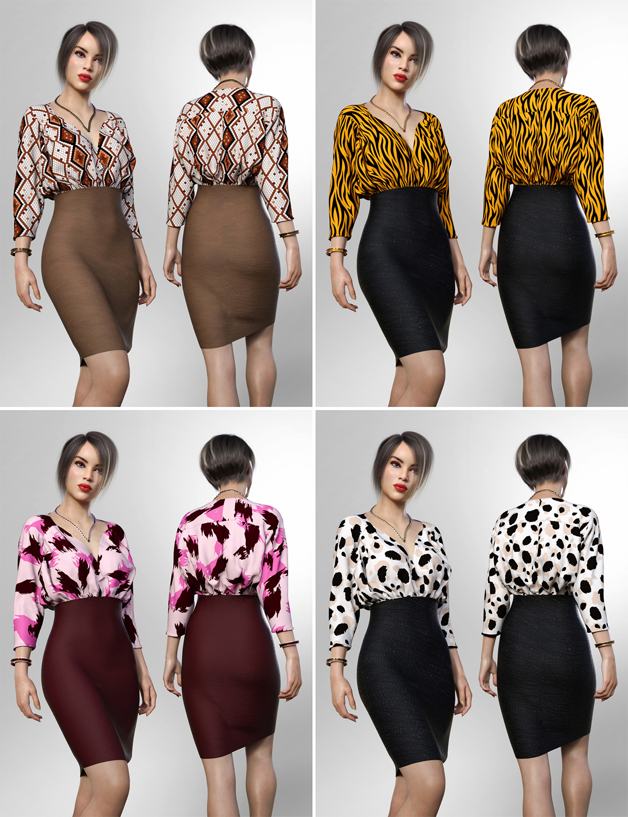 dForce Claudette Outfit for Genesis 8 & 8.1 Females by N/A