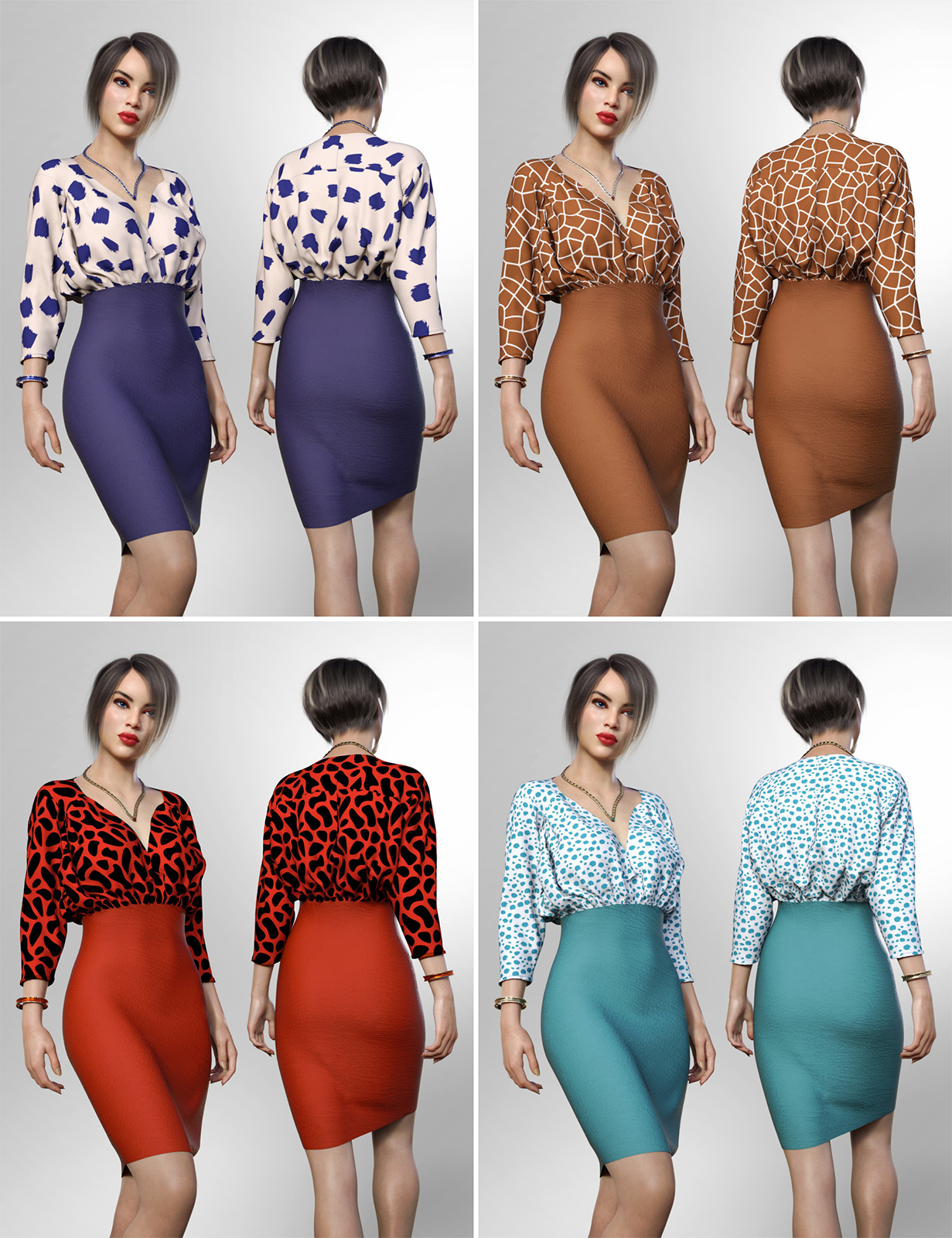 dForce Claudette Outfit for Genesis 8 & 8.1 Females by N/A