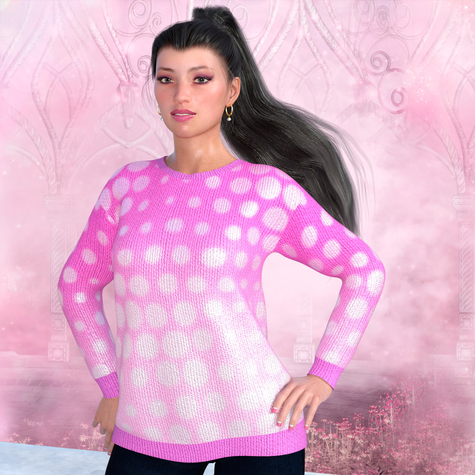 Cute Sweater for the Genesis 8 Female Ugly Sweater by N/A