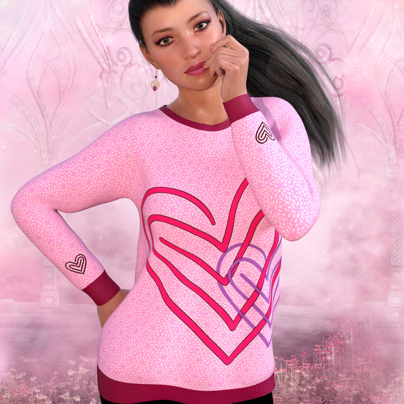 Cute Sweater for the Genesis 8 Female Ugly Sweater by N/A