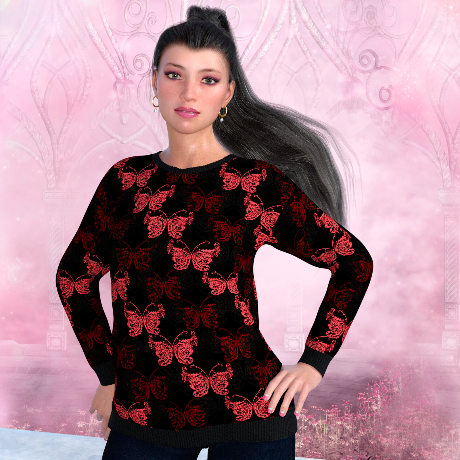 Cute Sweater for the Genesis 8 Female Ugly Sweater by N/A