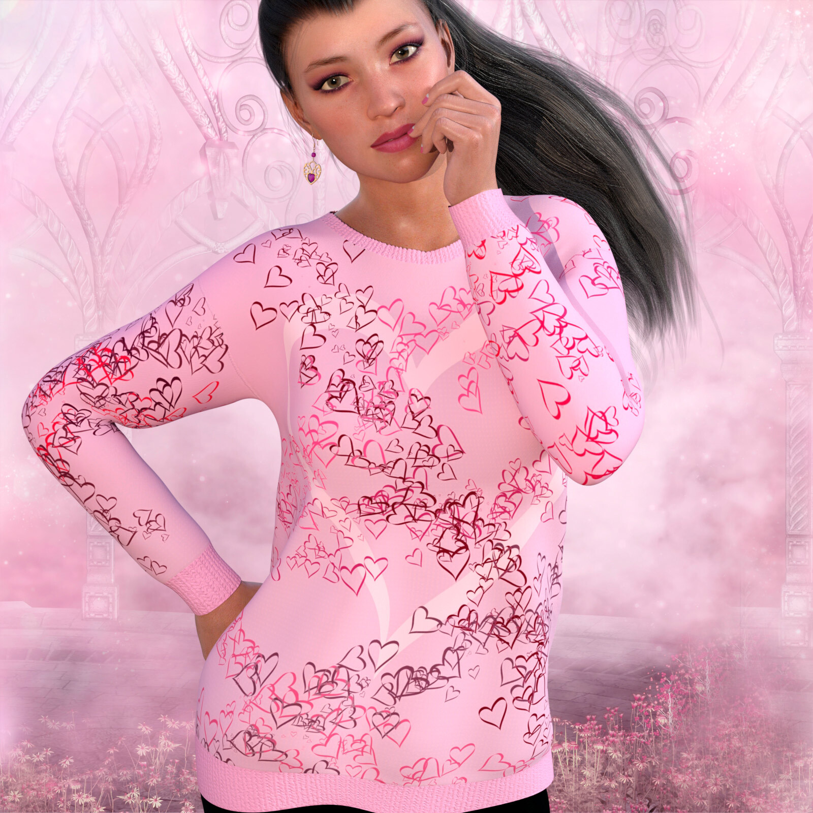 Cute Sweater for the Genesis 8 Female Ugly Sweater by N/A