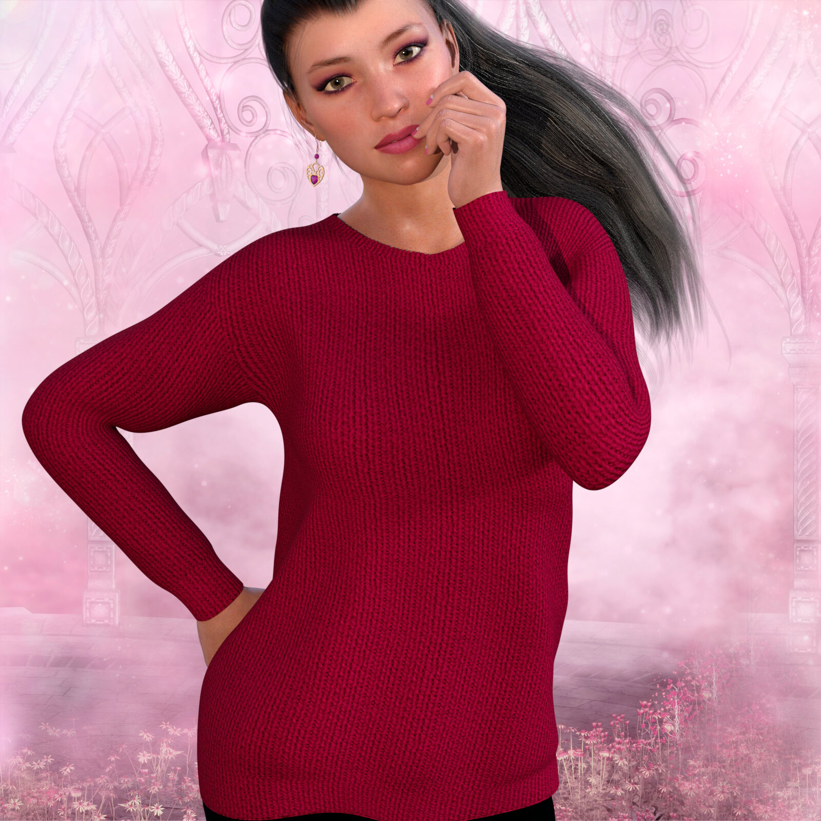 Cute Sweater for the Genesis 8 Female Ugly Sweater by N/A
