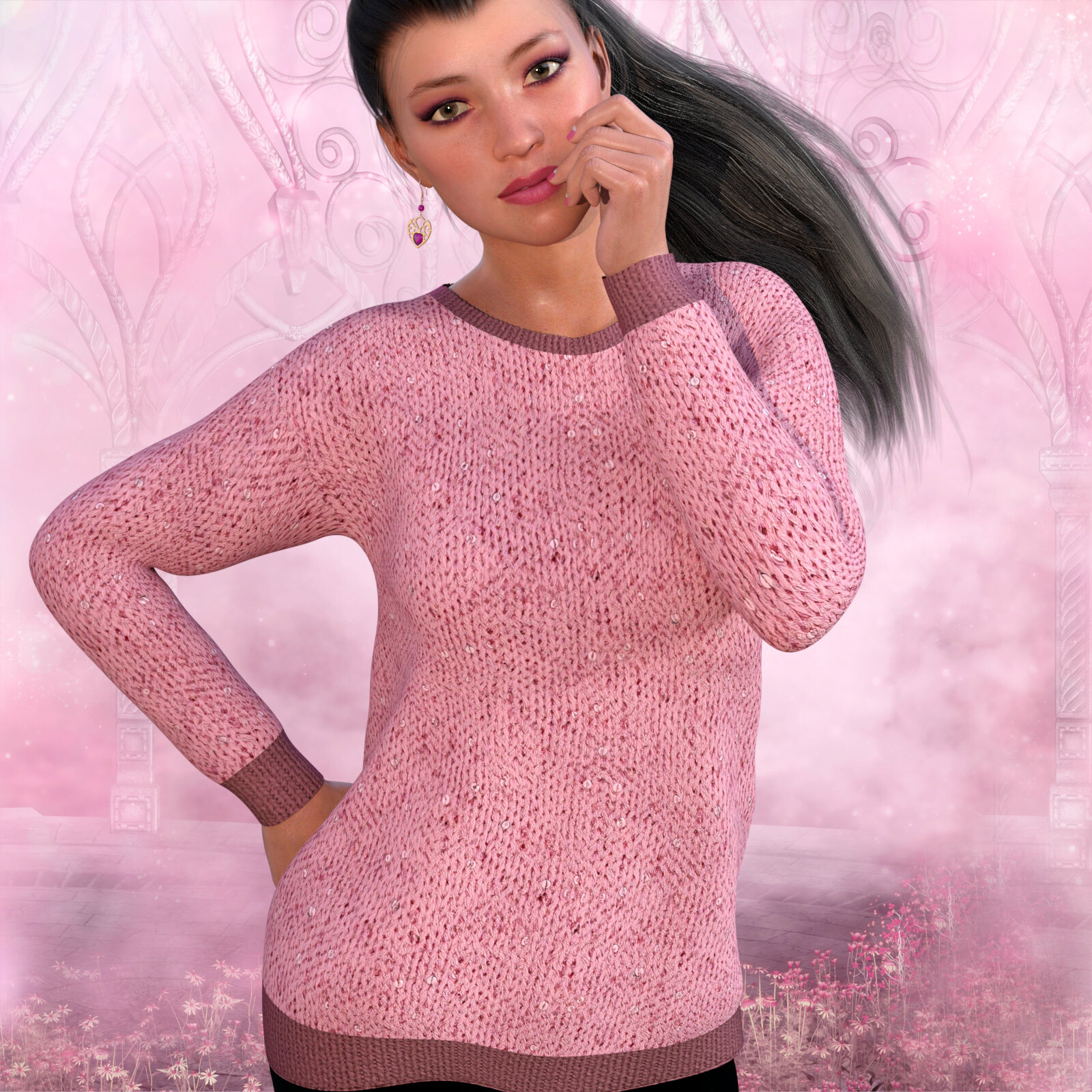 Cute Sweater for the Genesis 8 Female Ugly Sweater by N/A