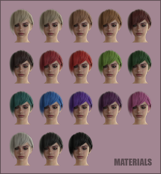 SN Hair for Genesis 8 and 8.1 Female by N/A