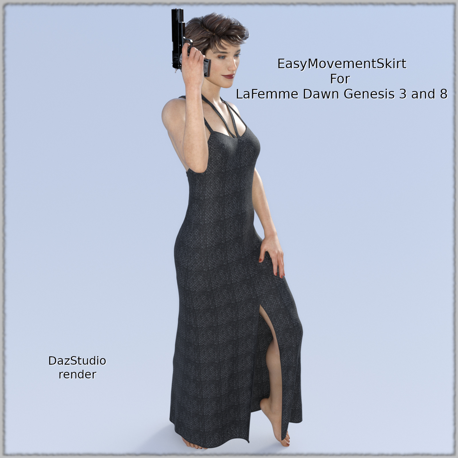 EasyMovementSkirt dForce and Dynamic clothing Poser and DazStudio by N/A