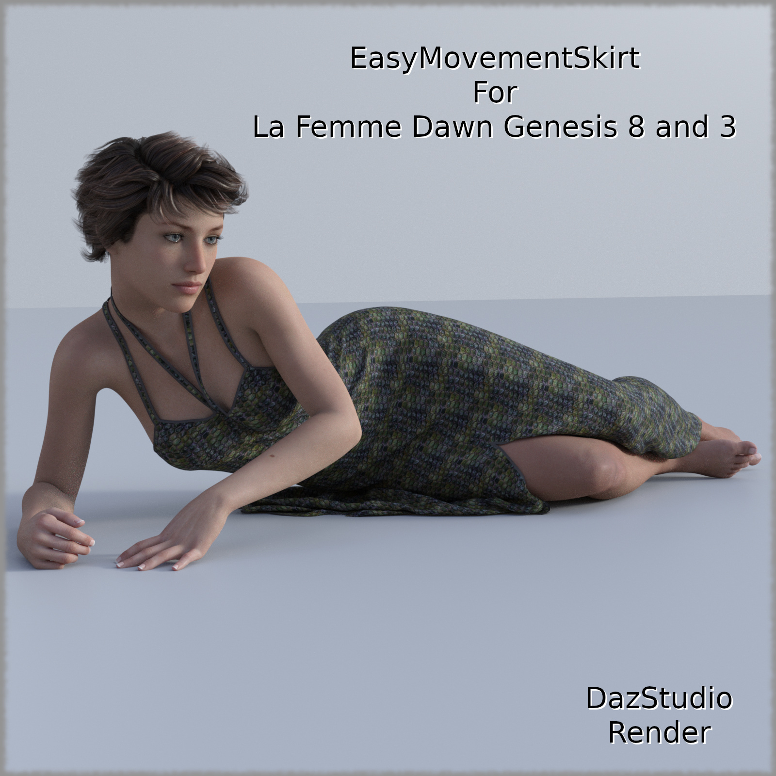 EasyMovementSkirt dForce and Dynamic clothing Poser and DazStudio by N/A