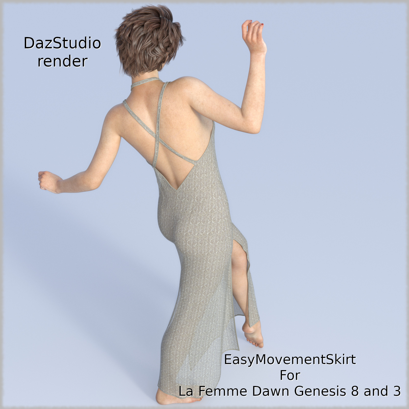 EasyMovementSkirt dForce and Dynamic clothing Poser and DazStudio by N/A
