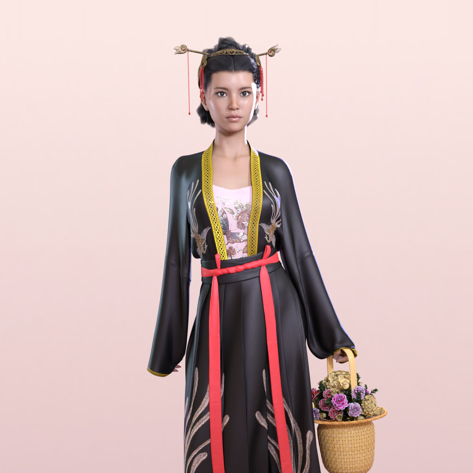 Pretty Textures for dForce SongDynasty FemaleSuit for G8F by N/A