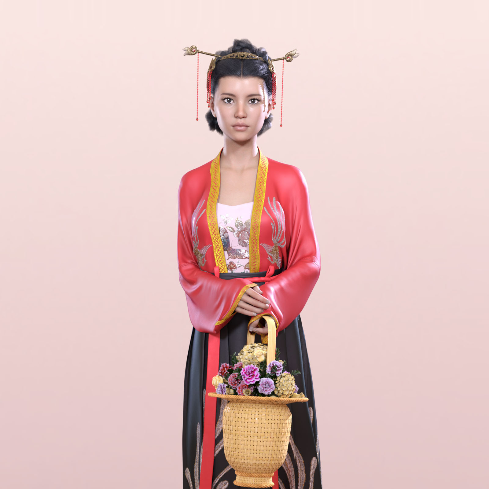 Pretty Textures for dForce SongDynasty FemaleSuit for G8F by N/A