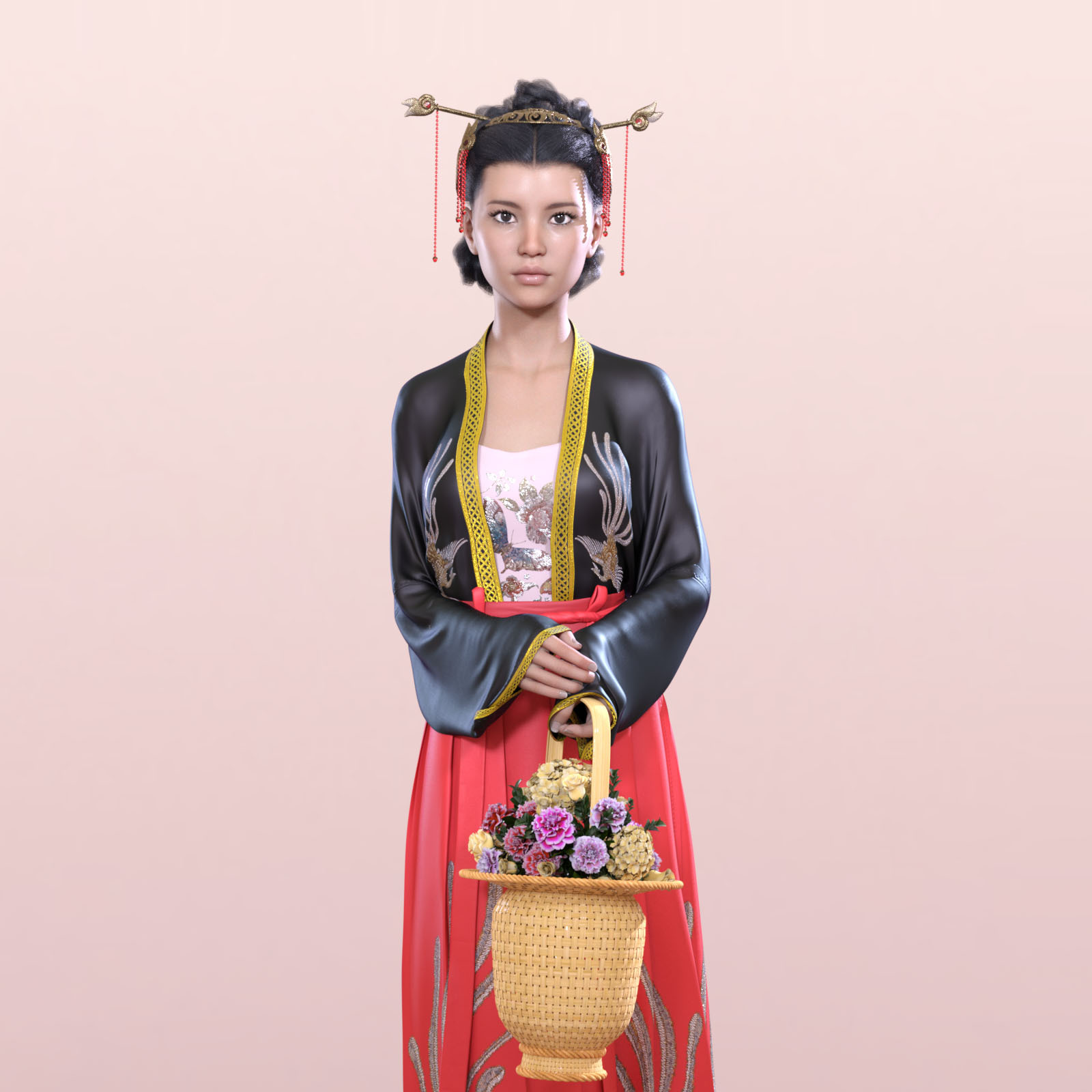 Pretty Textures for dForce SongDynasty FemaleSuit for G8F by N/A
