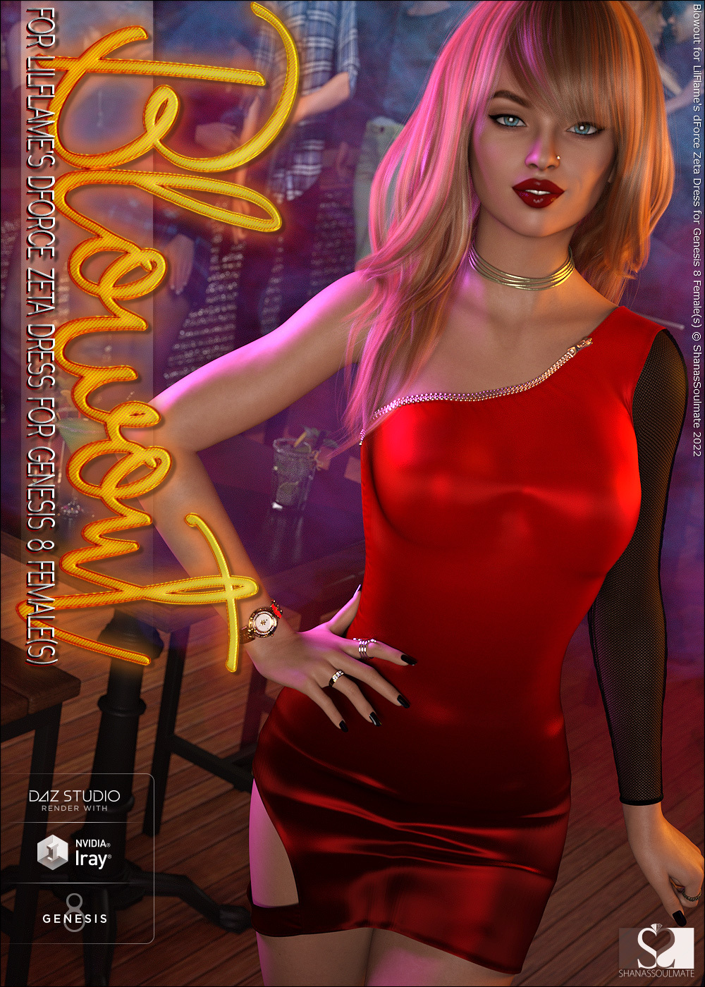 Blowout for dForce Zeta Dress for Genesis 8 Females by N/A