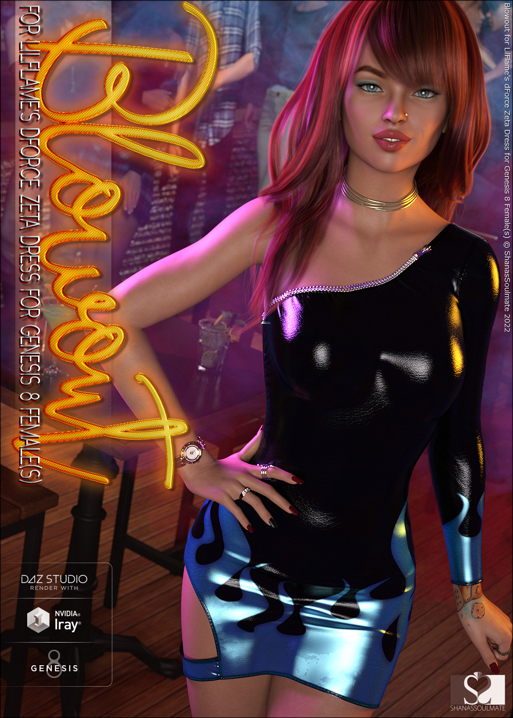 Blowout for dForce Zeta Dress for Genesis 8 Females by N/A