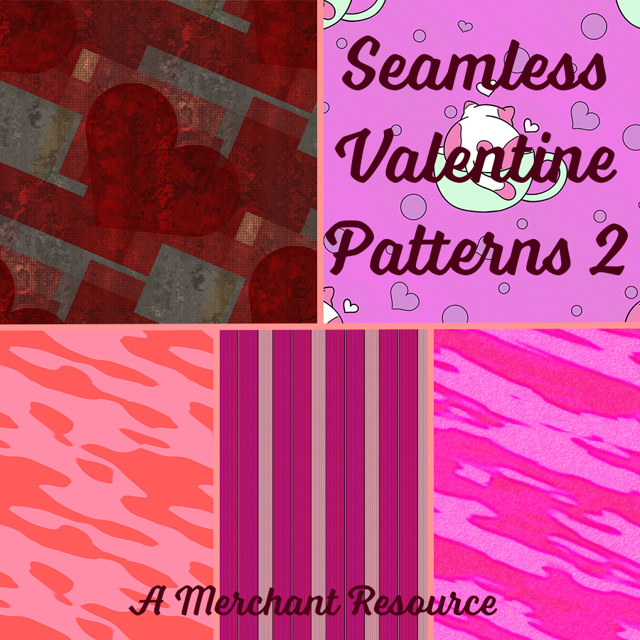 Seamless Valentine Patterns 2 by N/A