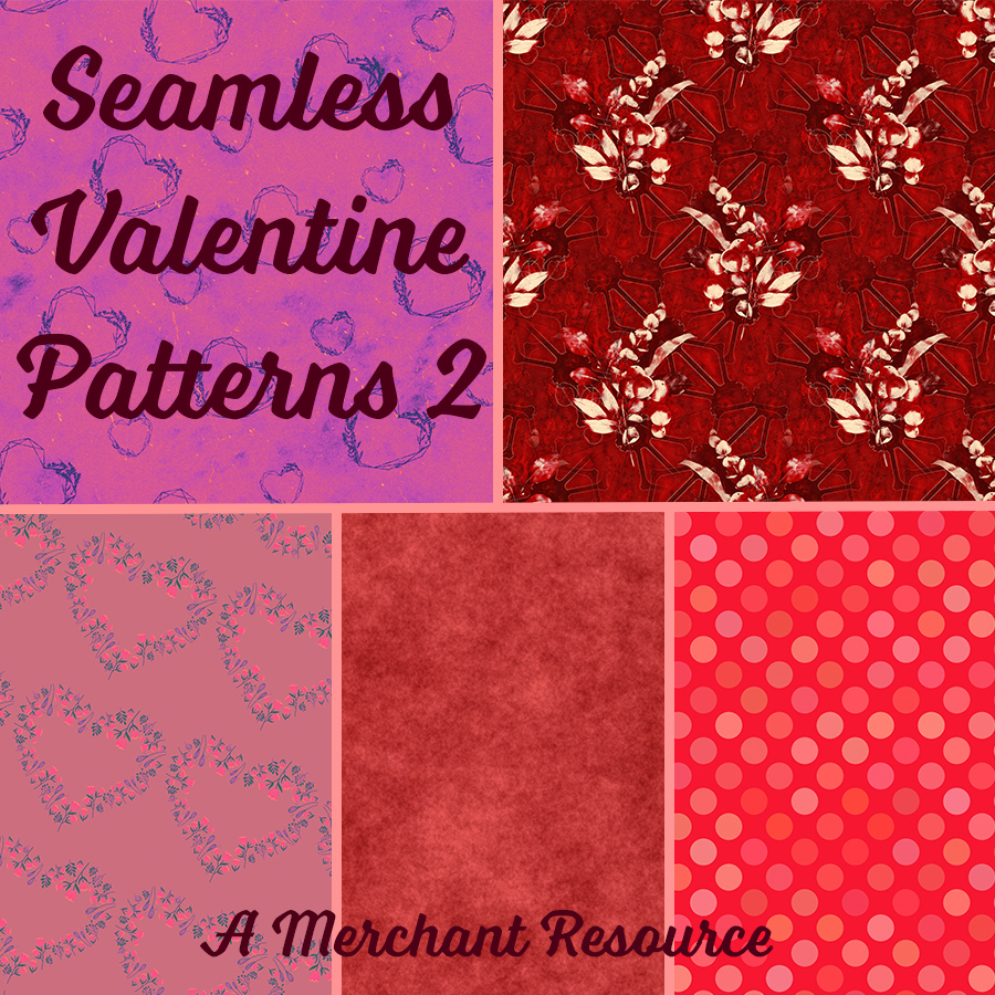 Seamless Valentine Patterns 2 by N/A
