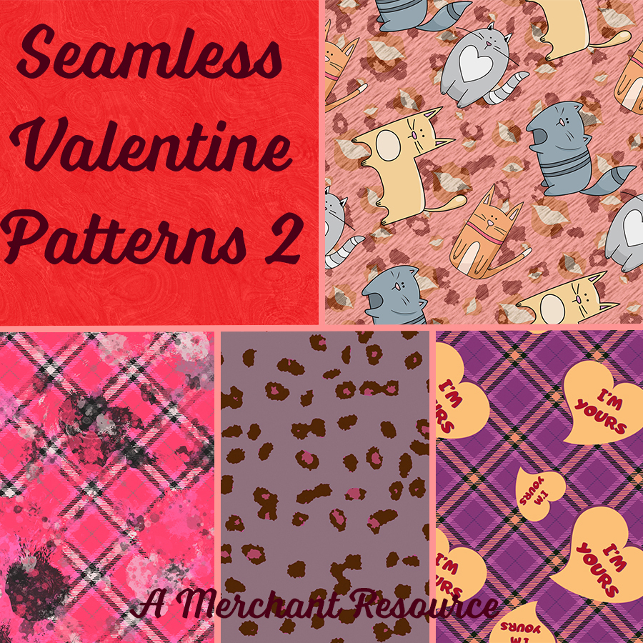 Seamless Valentine Patterns 2 by N/A