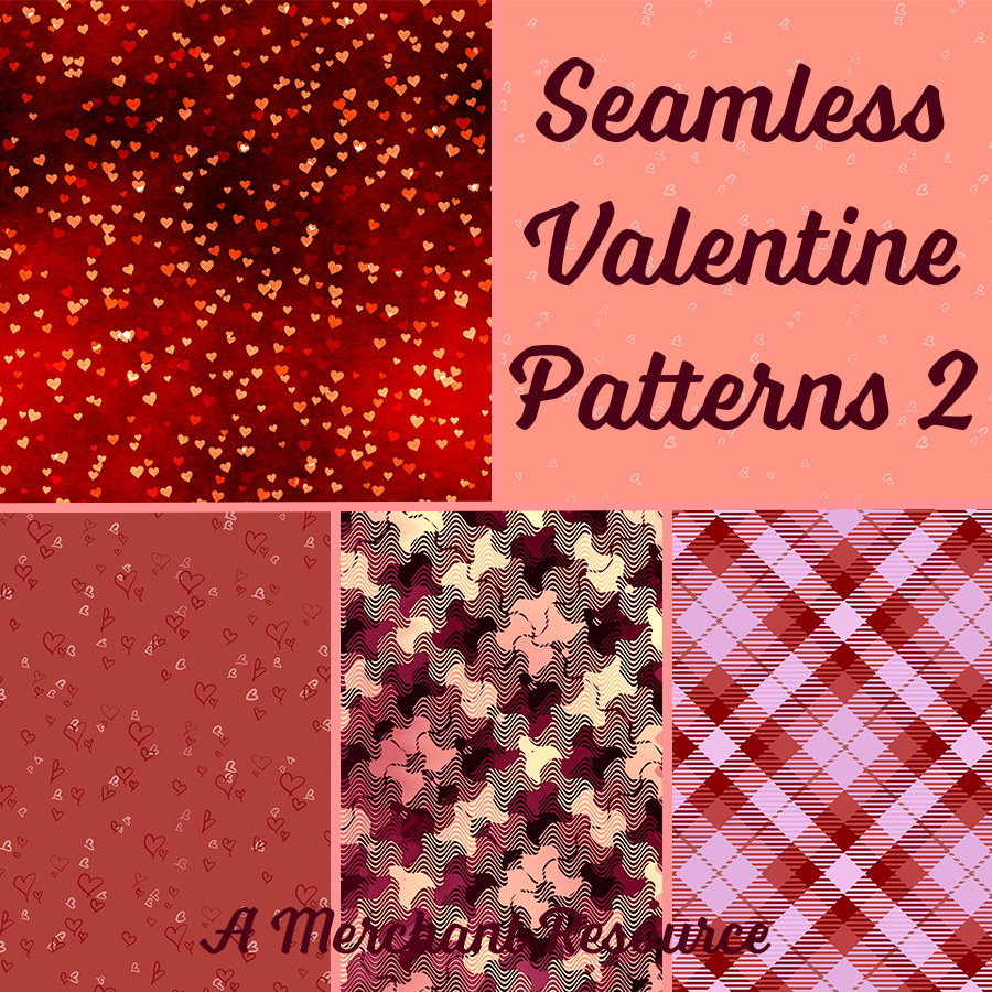 Seamless Valentine Patterns 2 by N/A