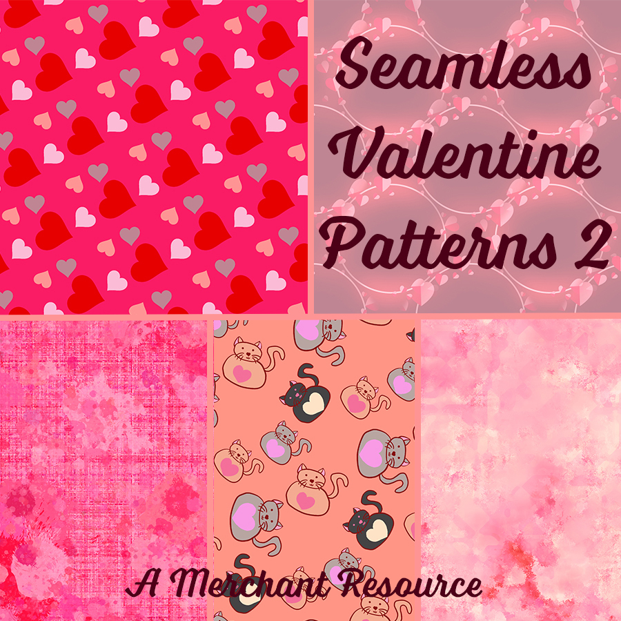 Seamless Valentine Patterns 2 by N/A