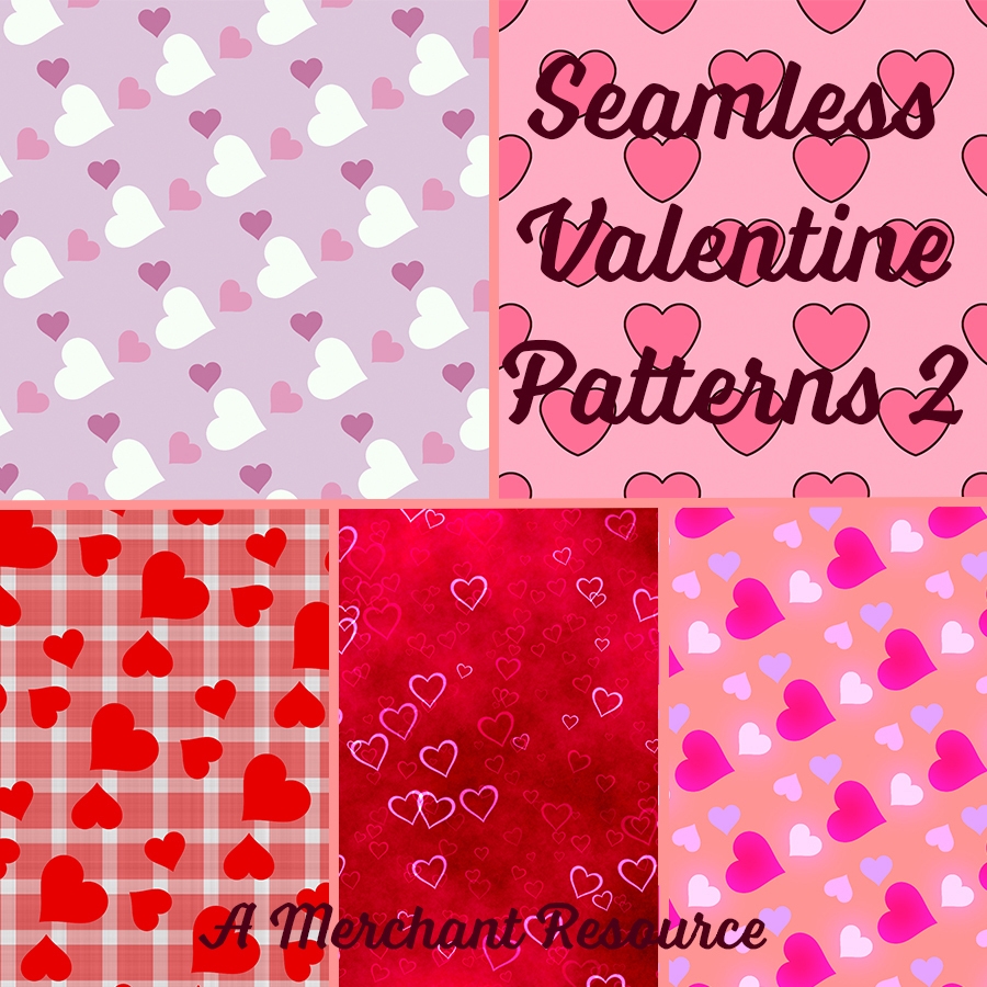 Seamless Valentine Patterns 2 by N/A