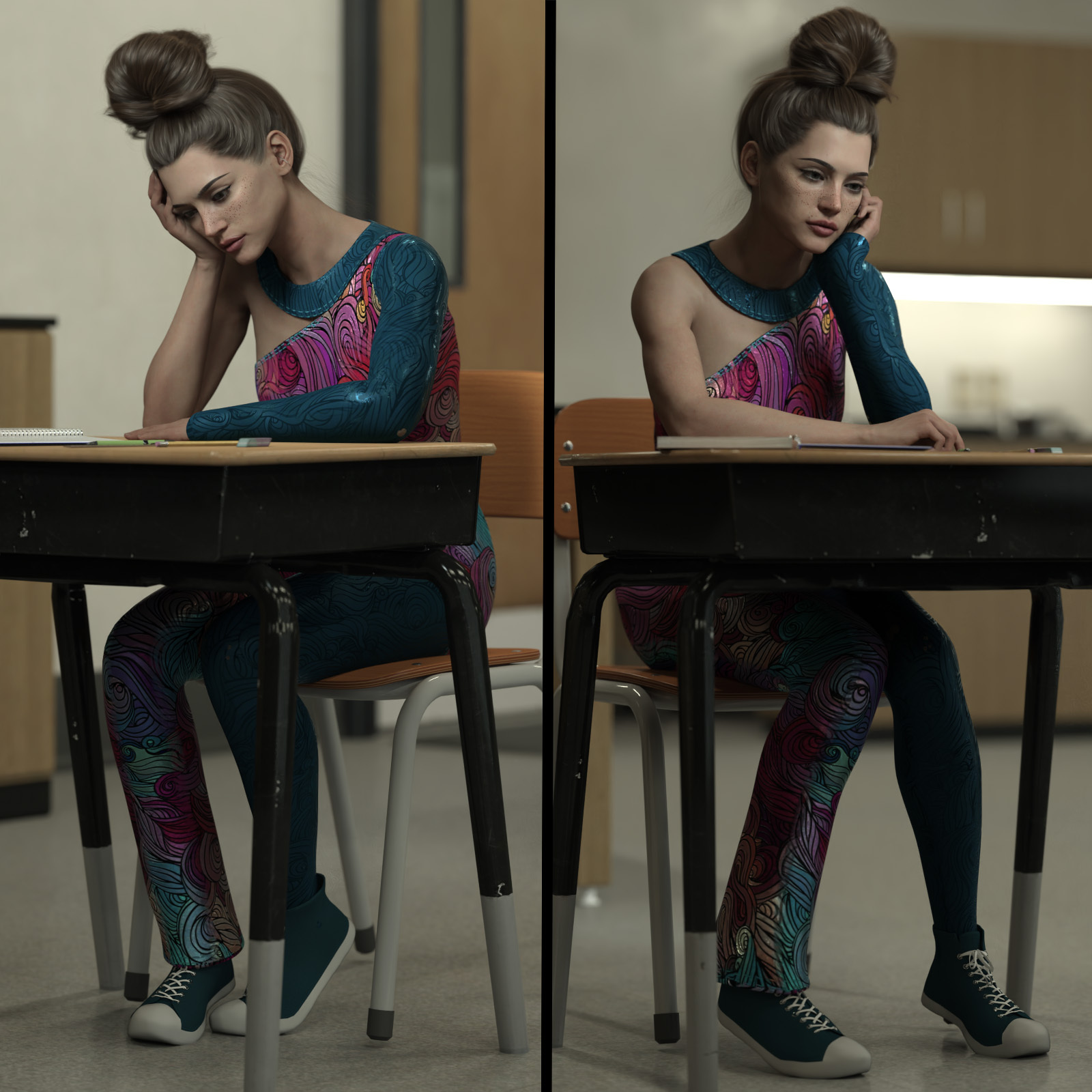 S-Gru School Poses and animations by N/A