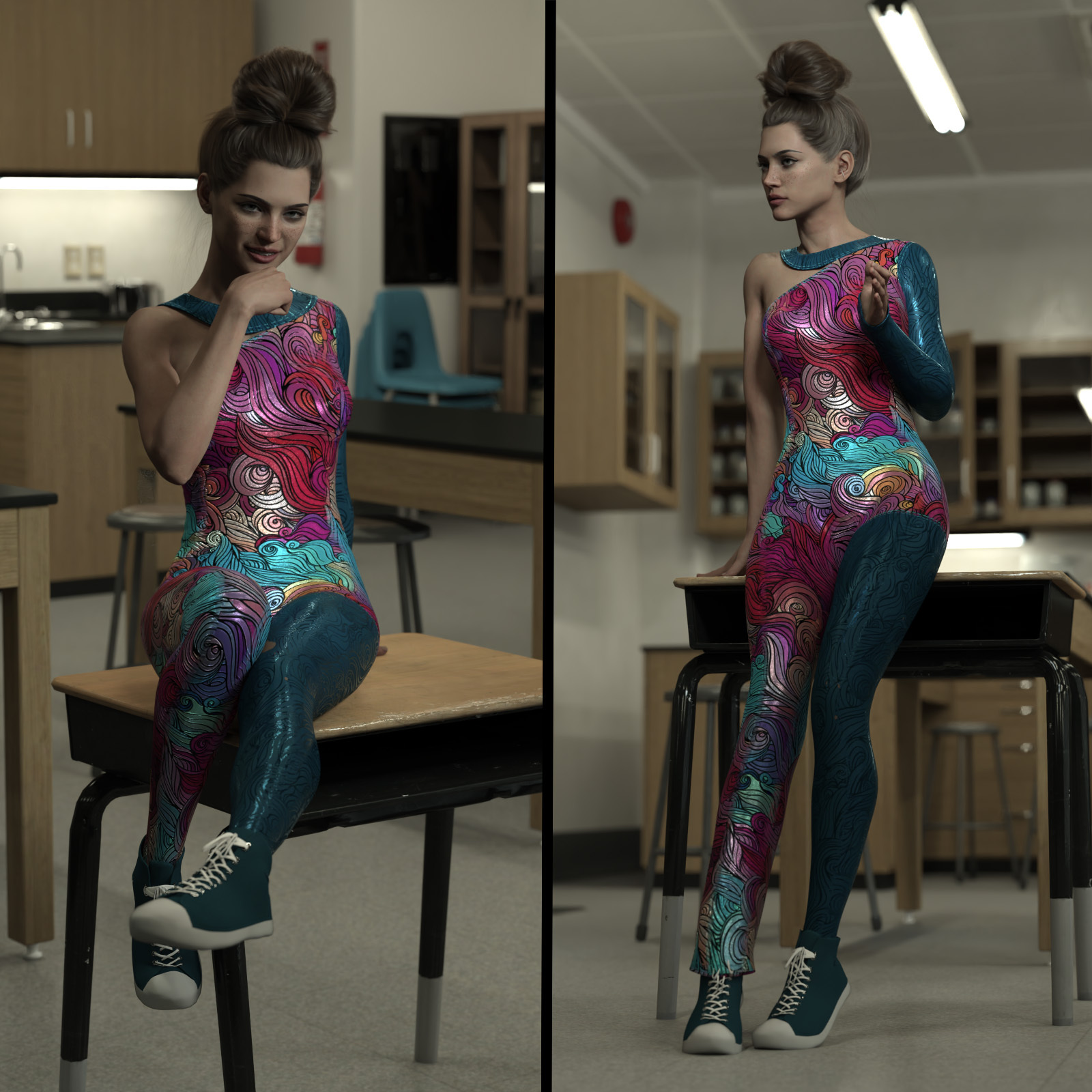 S-Gru School Poses and animations by N/A