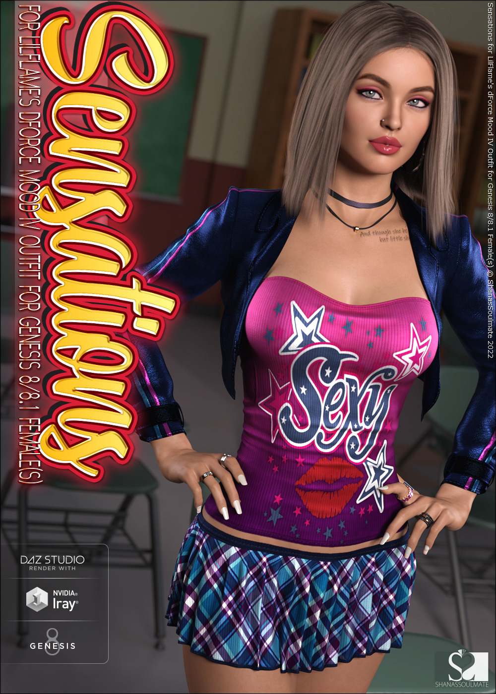 Sensations for dForce Mood IV Outfit for Genesis 8 and 8.1 Females by N/A