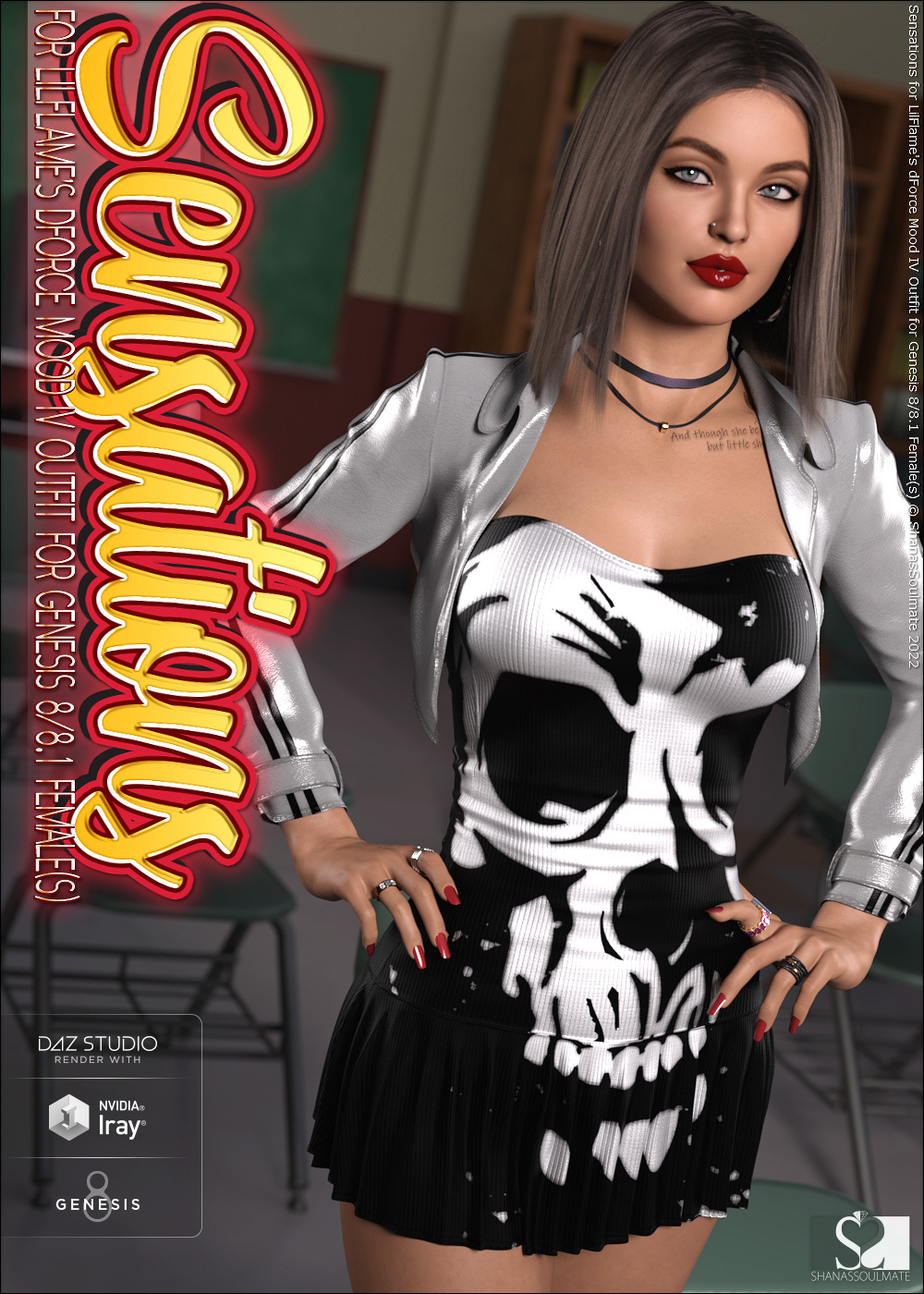 Sensations for dForce Mood IV Outfit for Genesis 8 and 8.1 Females by N/A