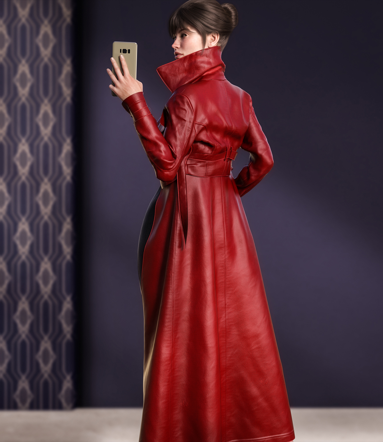 Trench Coat dforce outfit for Genesis 8 & 8.1 Females by N/A