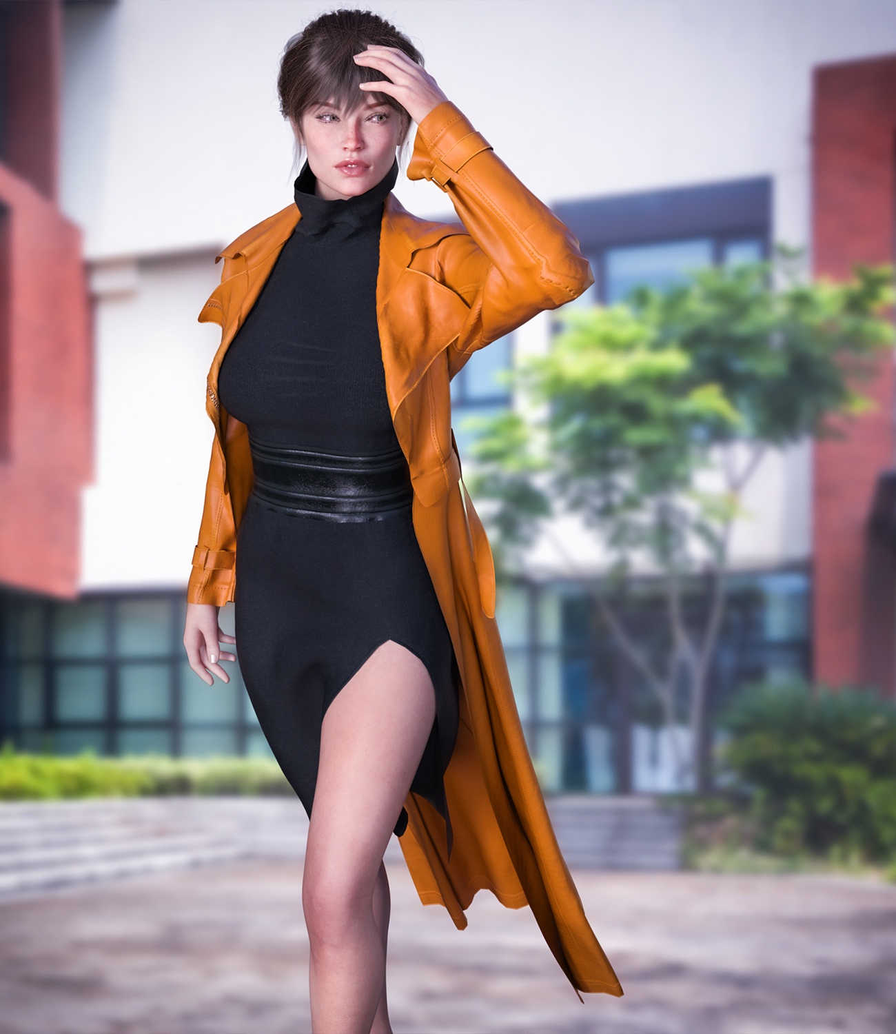 Trench Coat dforce outfit for Genesis 8 & 8.1 Females by N/A