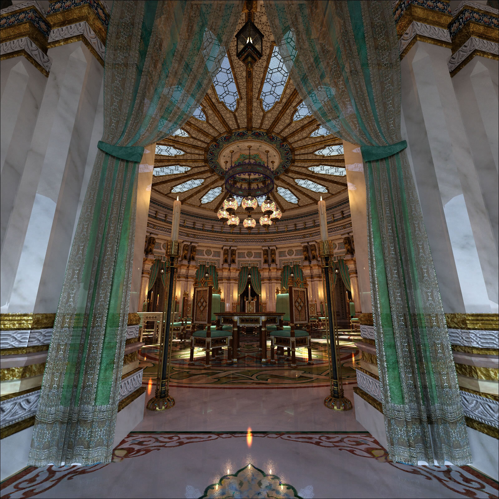 Persian Palace Decor by N/A