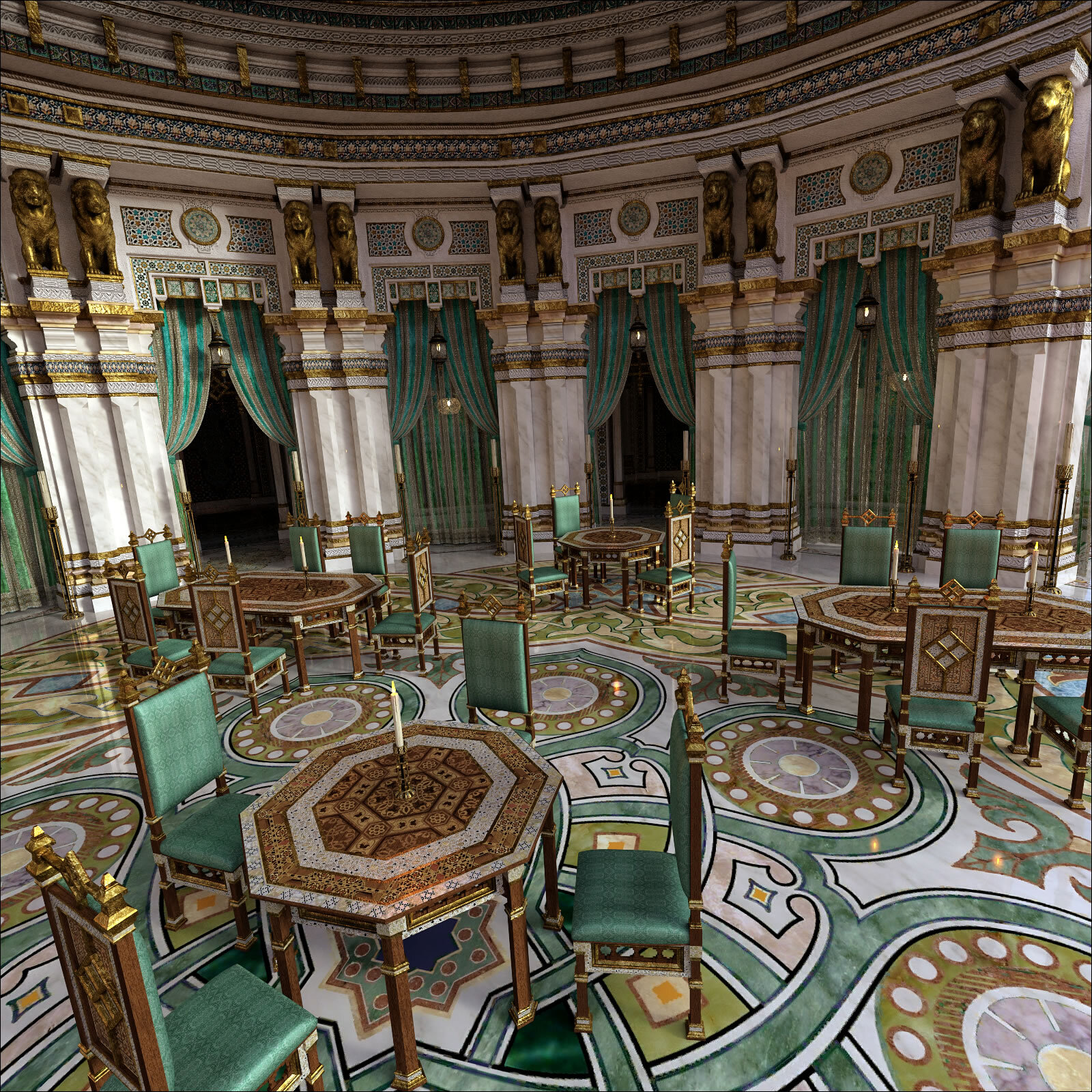 Persian Palace Decor by N/A