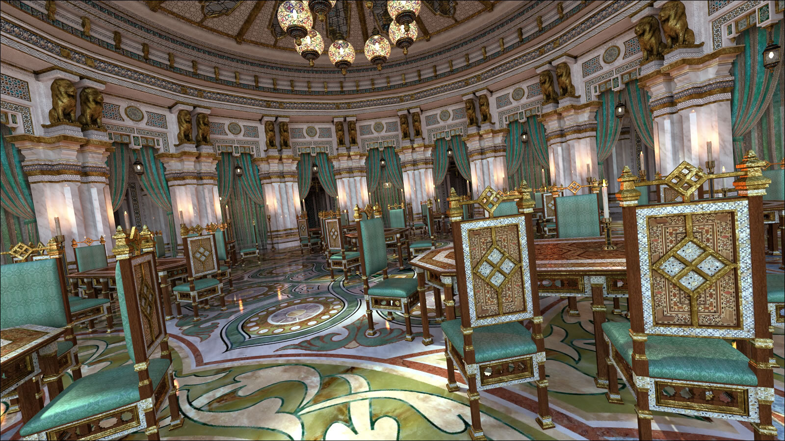 Persian Palace Decor by N/A